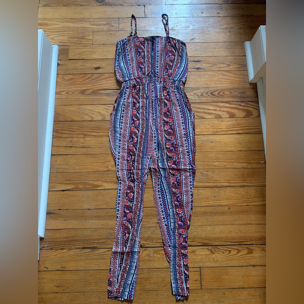 SALE! 😎 Sans Souci Vibrant Patterned Jumpsuit Size XS - Picture 11 of 14